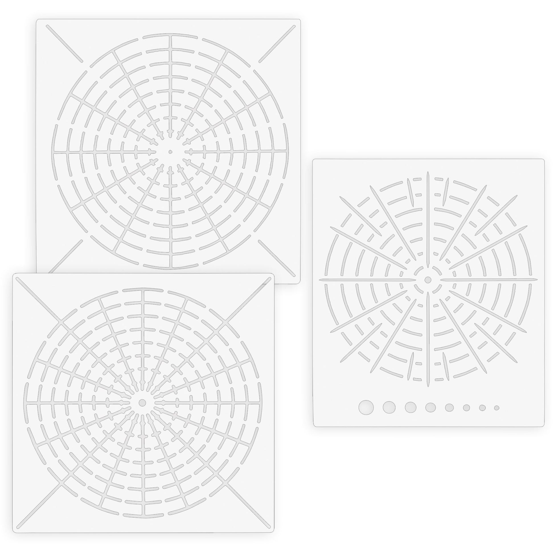 Easy Draw Mandala Stencils Pack of 3 Reusable Templates Symmetry and Pattern-1