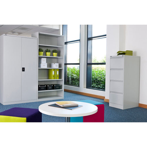 Rapidline Open Bay Steel Shelving Unit 5 Shelves 900 x 400 x 2200mm Silver Grey