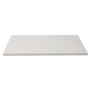 Single Rapidline extra steel shelf in silver grey, shown flat on a white background