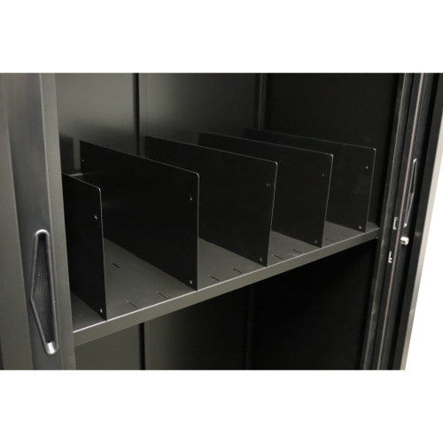 Rapidline Shelf Divider Only Black Pack of 5 for Go Tambour Door Cupboard