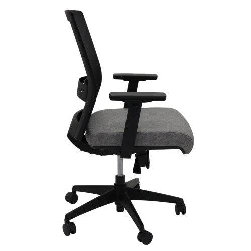 Rapidline Gesture Medium Mesh Back Task Chair Black Light Grey