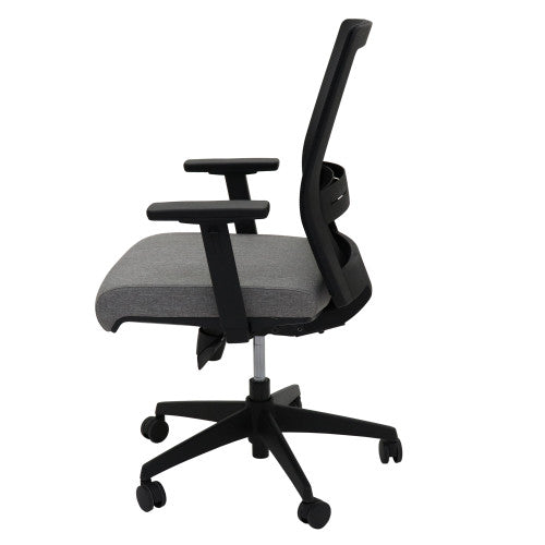 Rapidline Gesture Medium Mesh Back Task Chair Black Light Grey