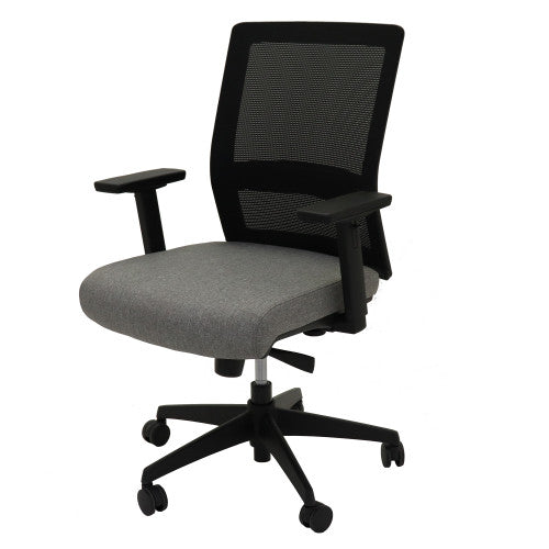 Rapidline Gesture Medium Mesh Back Task Chair Black Light Grey