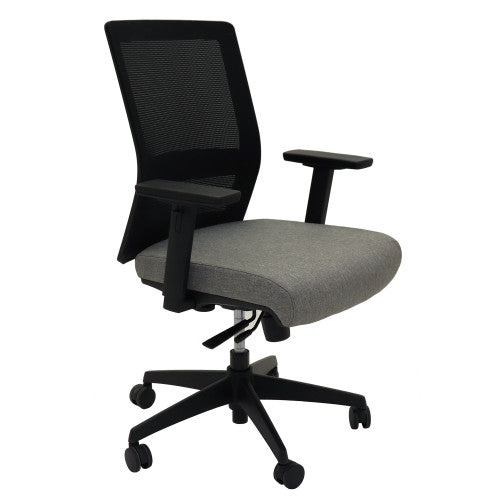 Rapidline Gesture Medium Mesh Back Task Chair Black Light Grey