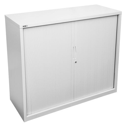 Rapidline Go Tambour Door Cupboard 900 x 1016 x 473mm White