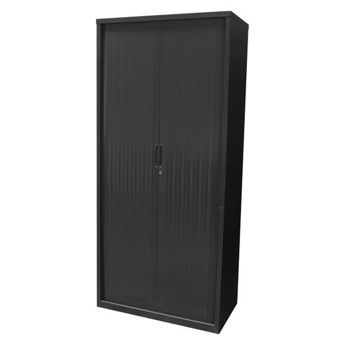 Rapidline Go Tambour Door Cupboard 1200 x 1981 x 473mm Black