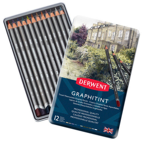 Derwent Graphitint Pencils Tin of 12 Box of 6