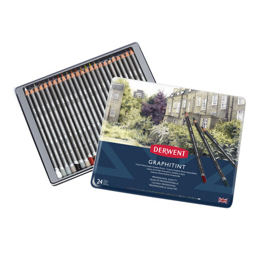Derwent Graphitint Pencils Tin of 24 Box of 3