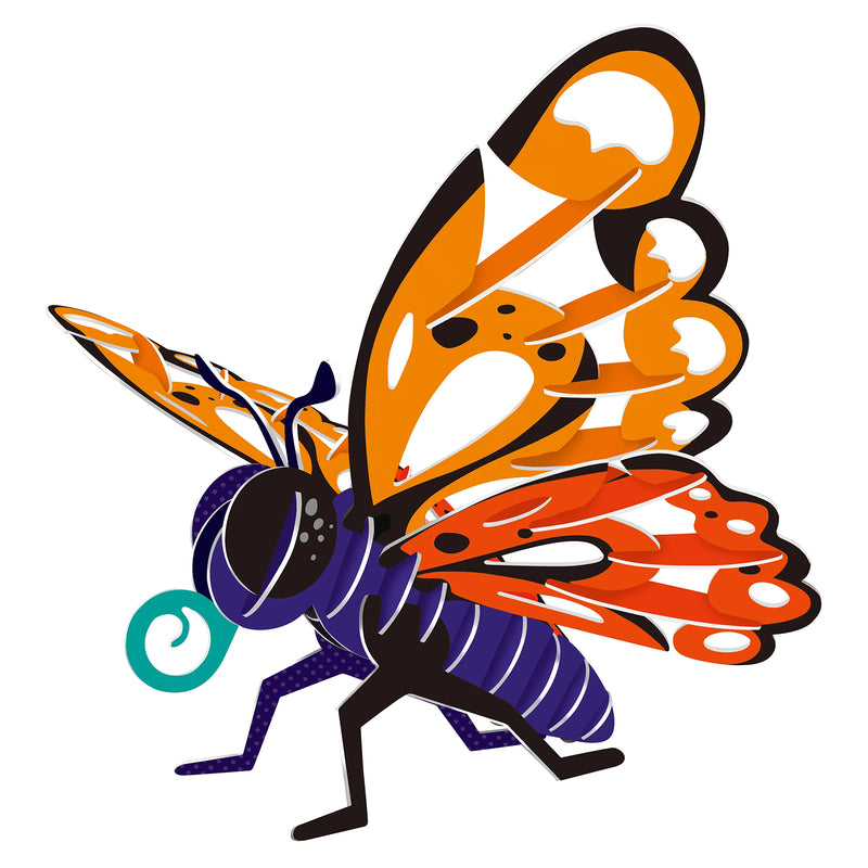 Product image of the assembled Learning Can Be Fun Giant 3D Puzzle Beautiful Butterfly on white background