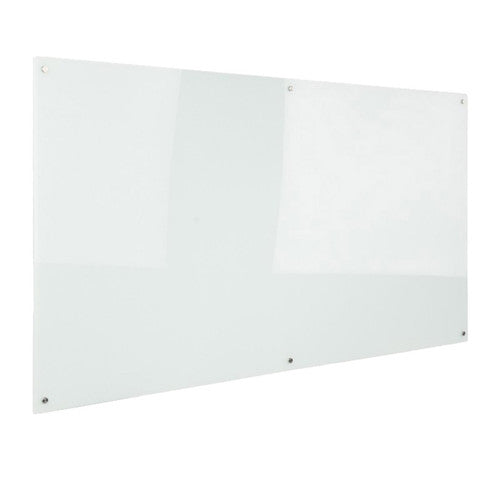 Rapidline Glass Writing Board with Chrome Fittings 2400 x 15 x 1200mm