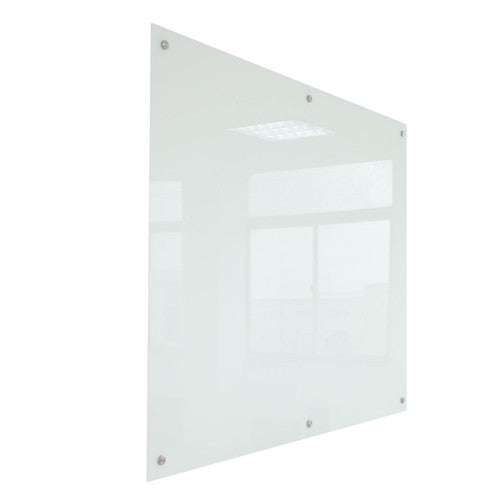 Rapidline Glass Writing Board with Chrome Fittings 1500 x 15 x 900mm