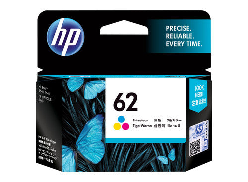 HP 62 Original Ink Cartridge Tri-Colour 165 Pages