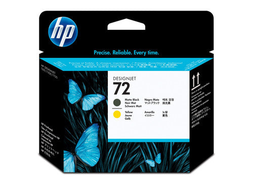 HP 72 DesignJet Printhead Matte Black and Yellow
