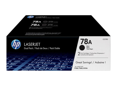 HP 78A Original LaserJet Toner Cartridges Black 4200 Pages Pack of 2