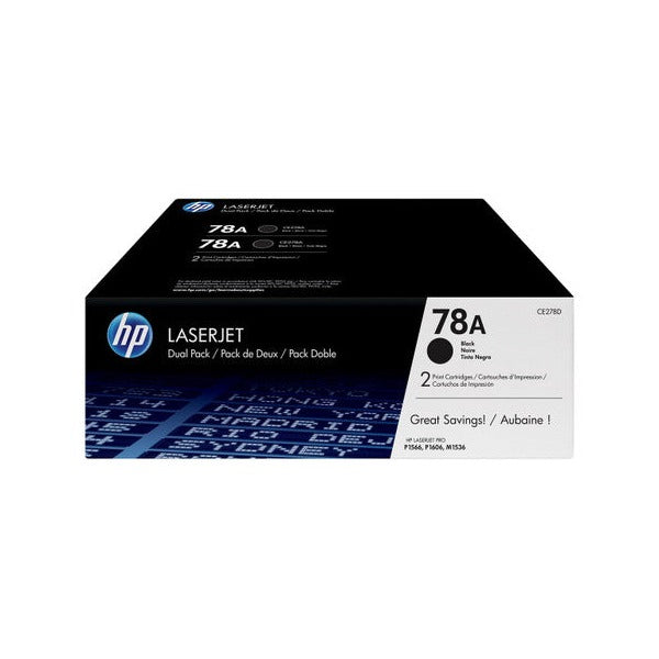 HP 78A Original LaserJet Toner Cartridges Black 4200 Pages Pack of 2