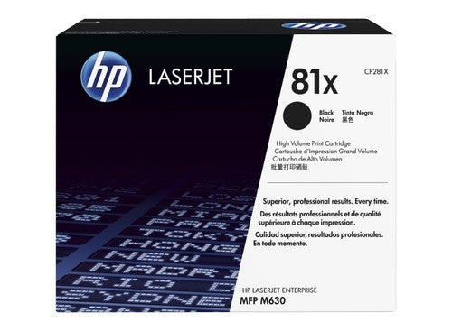 HP 81X High Yield LaserJet Toner Cartridge Black 25000 Pages