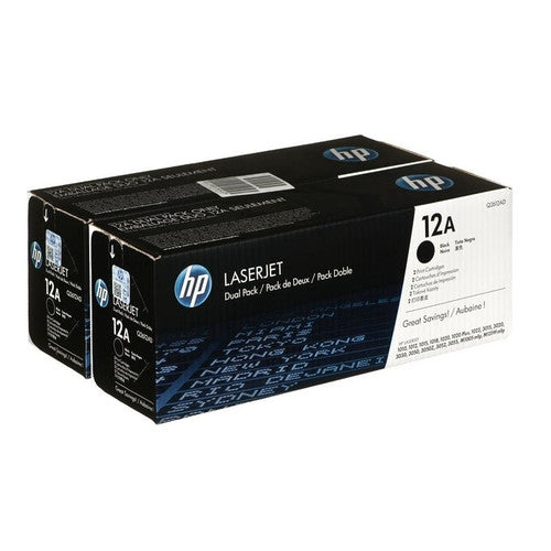 HP 12A Original LaserJet Toner Cartridge Black 2x2000 Pages Pack of 2