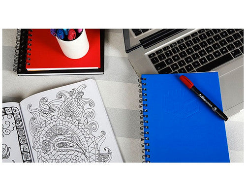 Spirax Hardcover Notebook A6 200 Pages Assorted Colours Box of 5