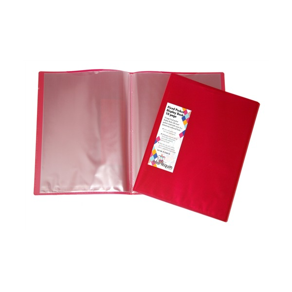 Harlequin H-253A Display Book with Insert Covers A4 10 Pocket Red