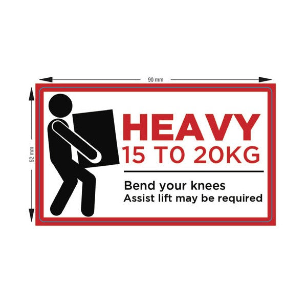 Warehouse and Shipping Labels Heavy 15–20kg 90 x 52mm Roll of 1000