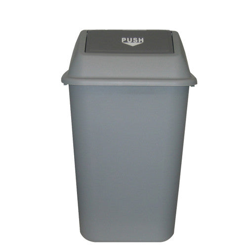Italplast Heavy Duty Swing Top Bin 42 Litre Grey
