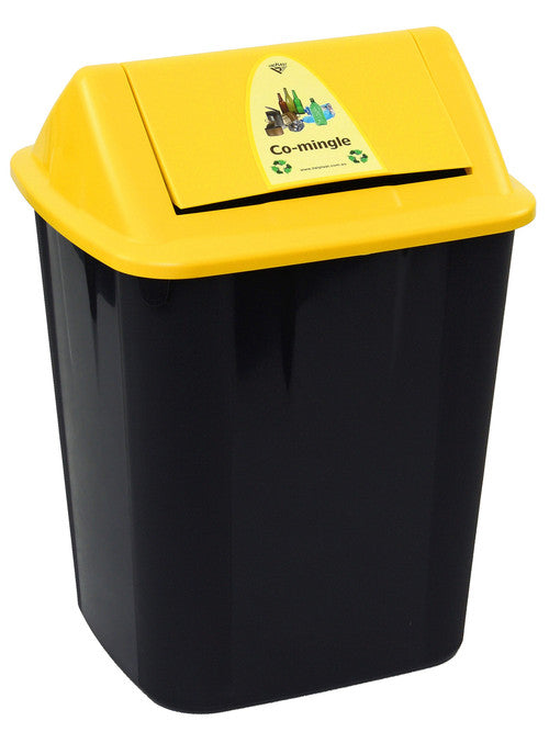 Italplast Waste Separation Bin with Swing Top Lid 32 Litre Co-Mingle