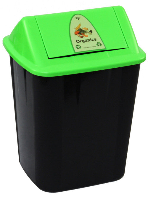 Italplast Waste Separation Bin with Swing Top Lid 32 Litre Organics