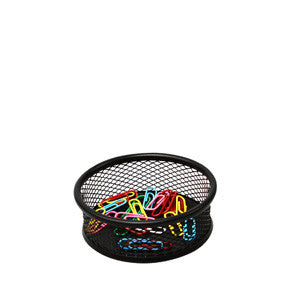 Italplast Wire Mesh Paper Clip Holder Black