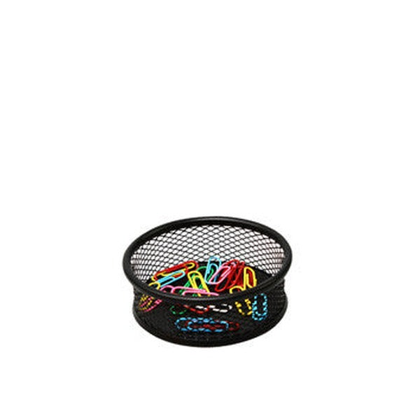 Italplast Wire Mesh Paper Clip Holder Black