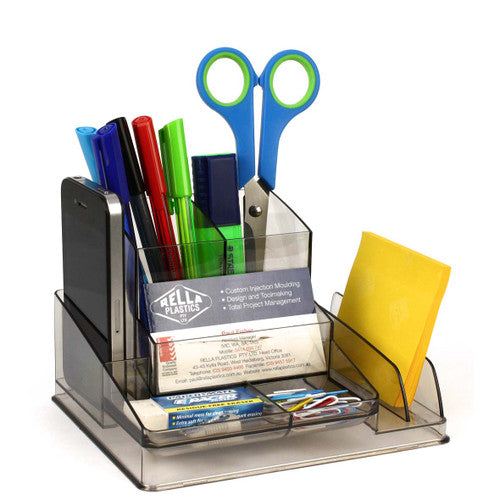 Italplast Desk Organiser Smoke