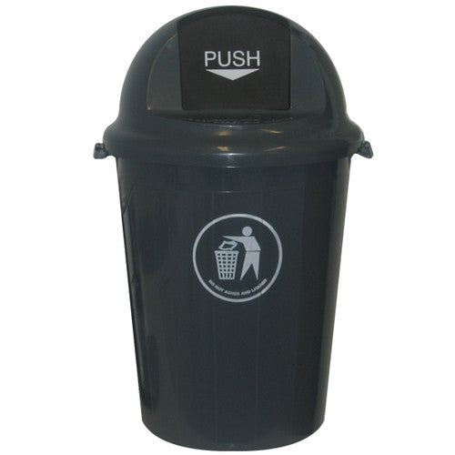Italplast Heavy Duty Swing Top Bin 80 Litre Dark Grey