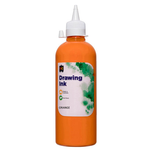 Educational Colours Drawing Ink 500ml Orange