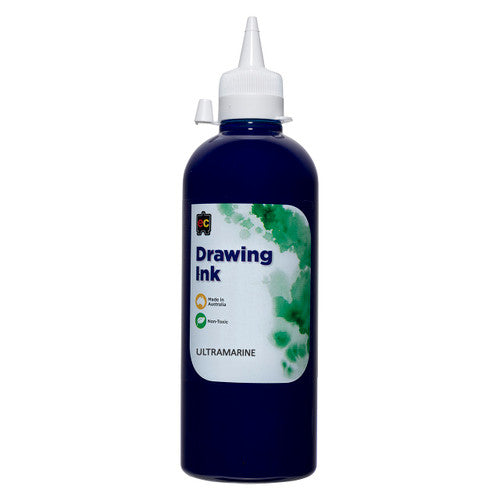 Educational Colours Drawing Ink 500ml Ultramarine