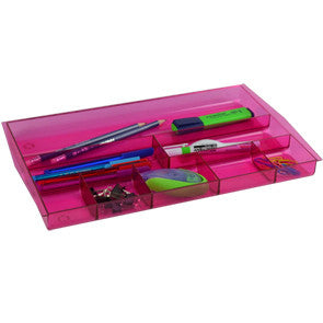 Italplast Drawer Tidy Tinted Pink