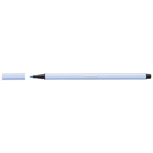 Stabilo Pen 68 Premium Colouring Fibre-Tip Pen 1.0mm Ice Blue Box of 10