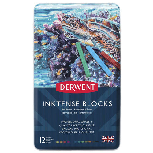 Derwent Inktense Blocks Assorted Tin of 12 Box of 6