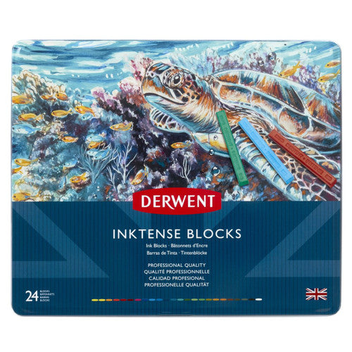 Derwent Inktense Blocks Assorted Tin of 24 Box of 3