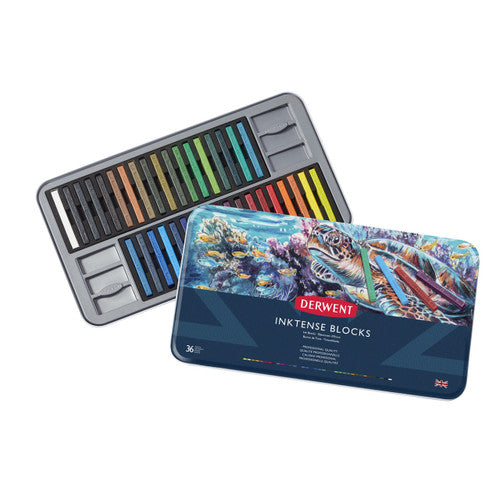 Derwent Inktense Blocks Assorted Tin of 36
