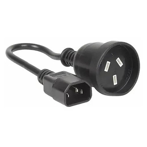 CyberPower Power Cable IEC C14 Plug to 3-Pin Socket 150mm Black