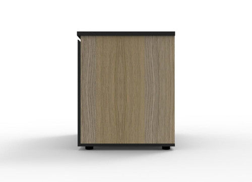 Rapidline Deluxe Infinity Swing 2 Door Cupboard 900 x 600 x 730mm Natural Oak / Black