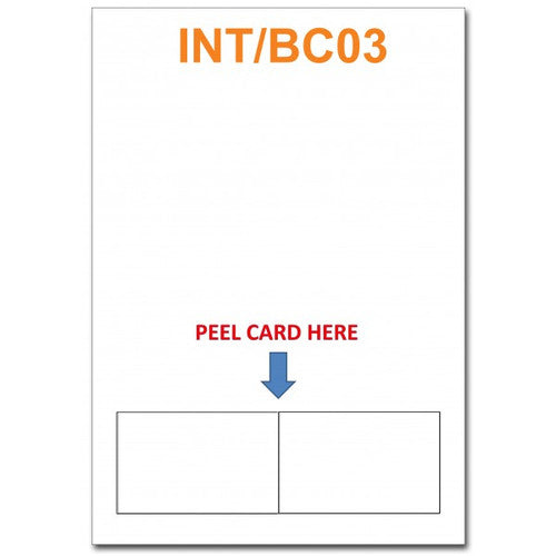 Bala Integrated Business Cards 86 x 54mm Butterfly Centre Pack of 100