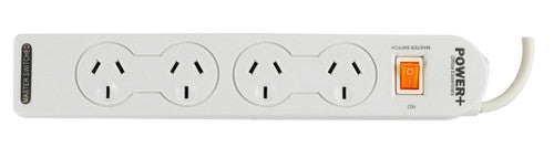 Italplast Power Board 4 Outlet with Master Switch White