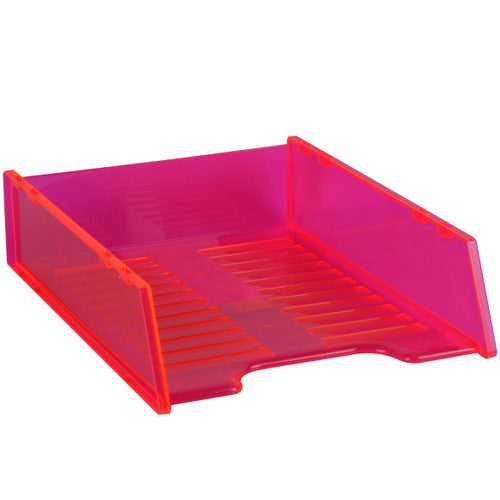 Italplast Multi-Fit Document Tray A4 Neon Red