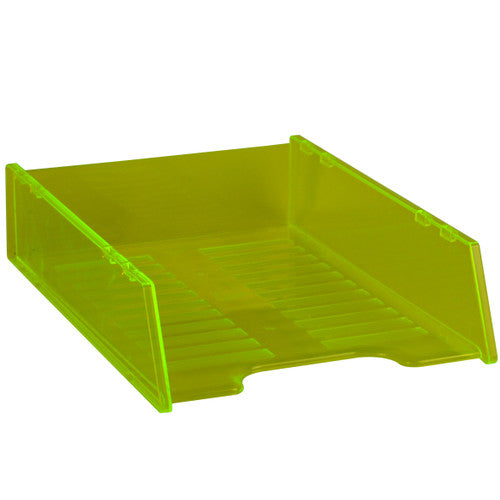 Italplast Multi-Fit Document Tray A4 Neon Yellow