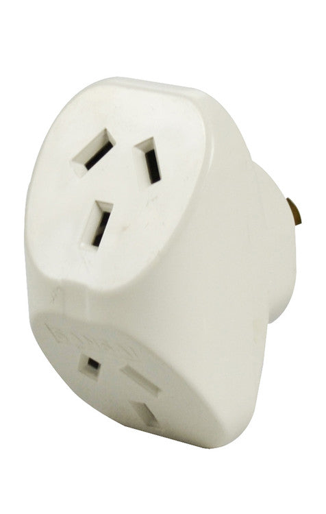 Italplast Double Adaptor 240V Standard White