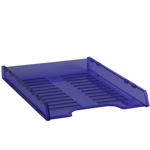 Italplast Slimline Multi-Fit Document Tray A4 Tinted Purple