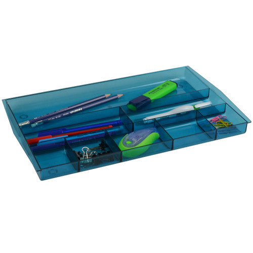 Italplast Drawer Tidy Tinted Blue