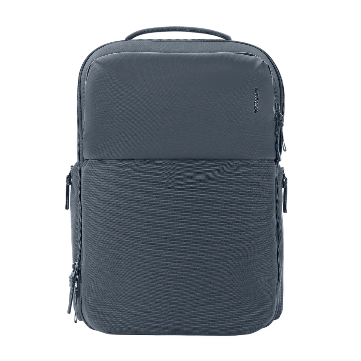 Incase A.R.C. Daypack 24L laptop backpack in navy, front view, studio cut-out on a plain background