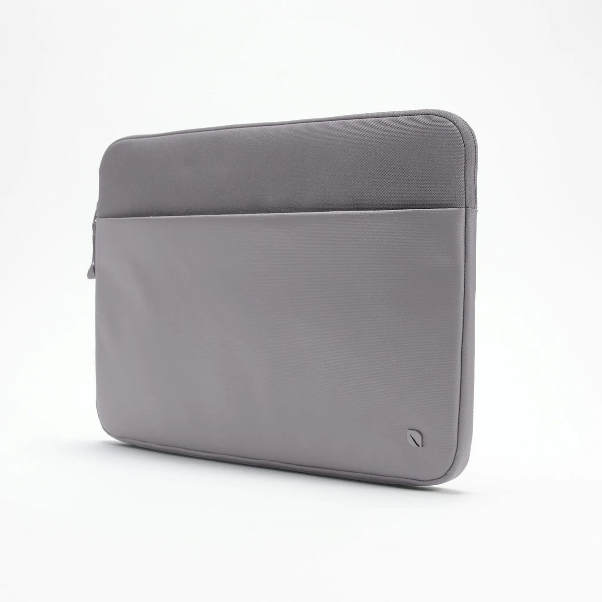 Gray A.R.C. 14-inch sleeve at a three-quarter angle on a plain white background, showing its slim profile
