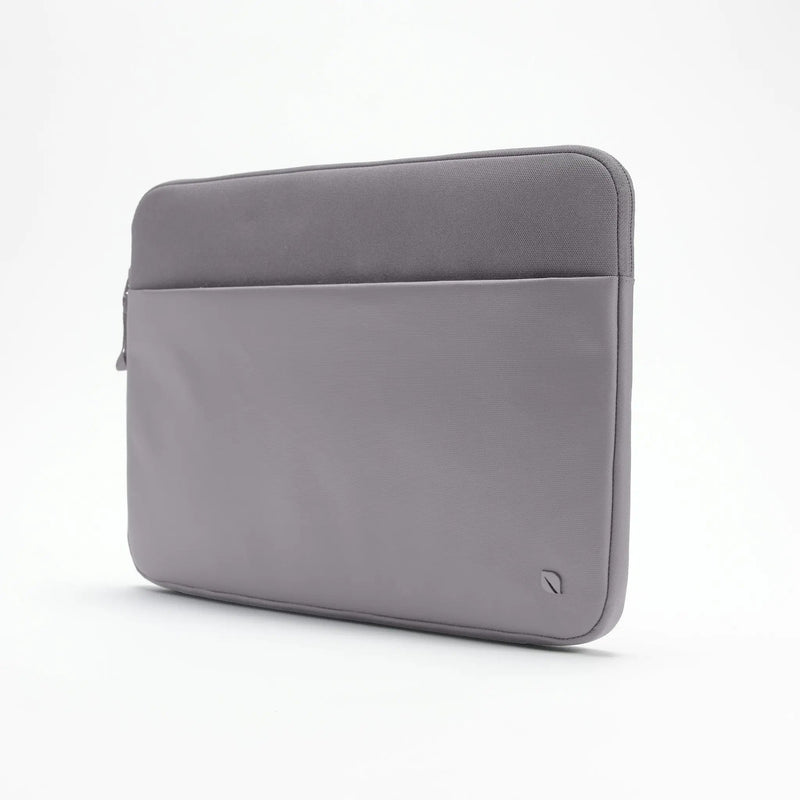 Gray A.R.C. 14-inch sleeve at a three-quarter angle on a plain white background, showing its slim profile